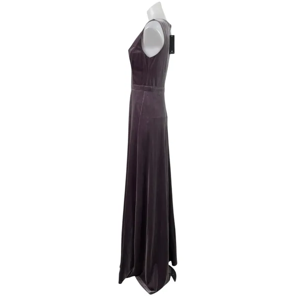 NEW Lulus Beautiful Night Dusty Purple Velvet Sleeveless Maxi Bridesmaid Dress S - Image 2