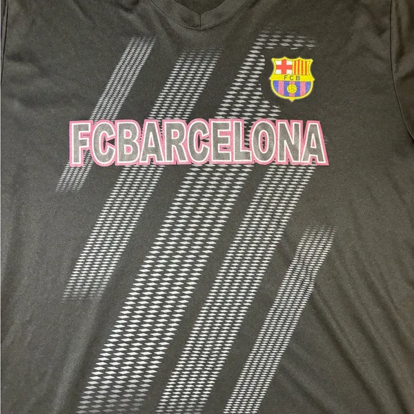 FC Barcelona Black Graphic T-Shirt - Image 2