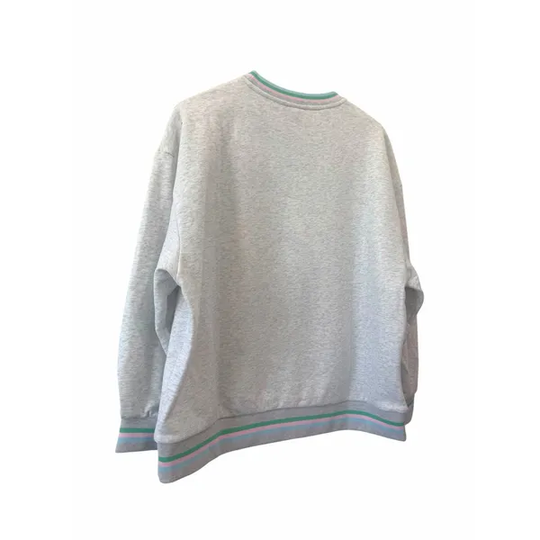 NWT Queen of Sparkles Mahjong Sweatshirt Small Gray Sequin Graphic - Image 5