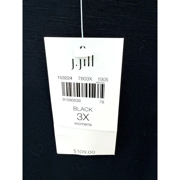 J. Jill Womens Black Sleeveless Maxi Dress Side Slits Pockets‎ 3X 2X NWT - Image 6