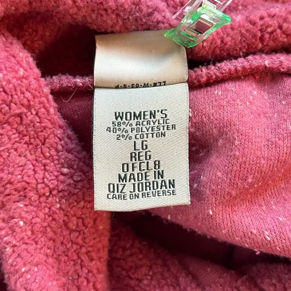 LL Bean Sherpa Fleece‎ Jacket Nantucket Red Large - Image 8