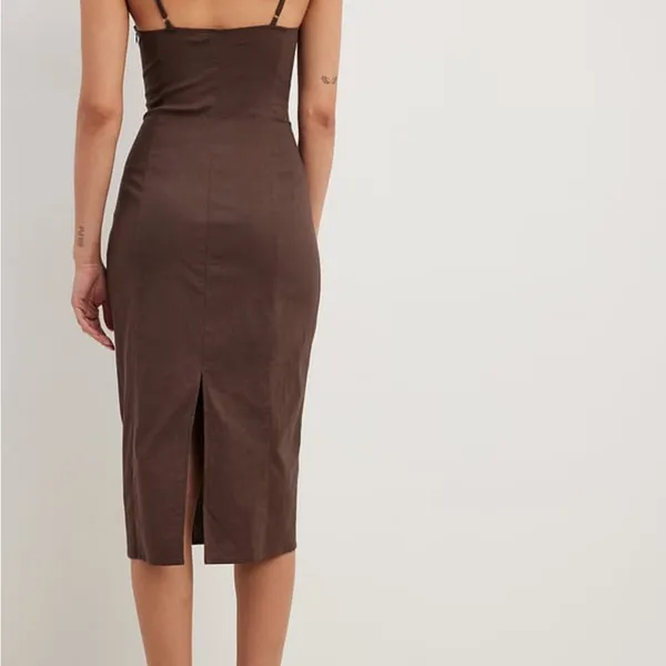 Brown Spaghetti Strap Dress - Image 2
