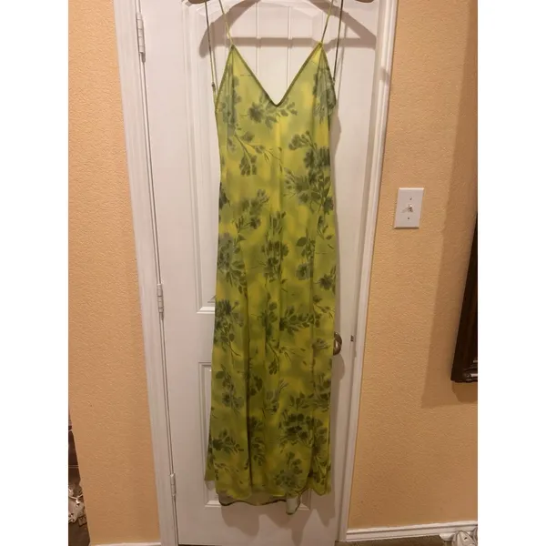 ZARA PRINTED MIDI DRESS GREEN, Size XL NEW WITH TAG - Image 3