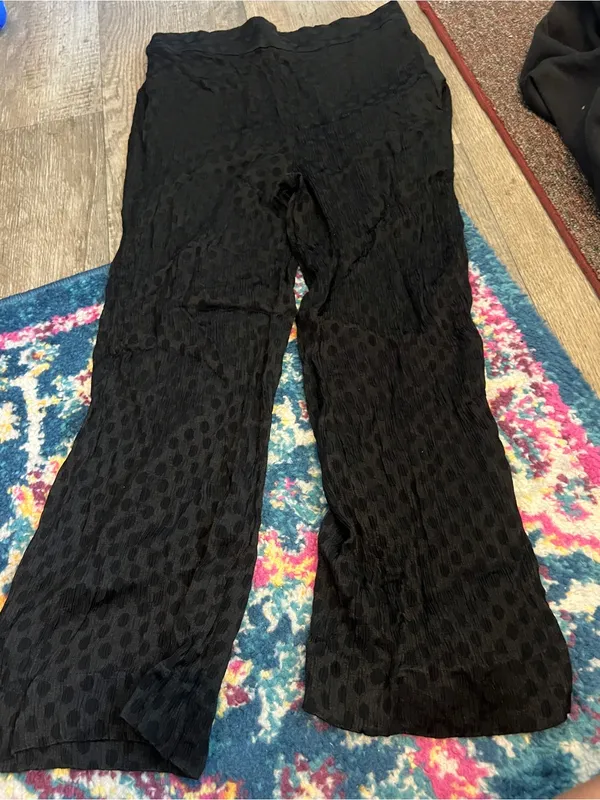 Madewell black polka dot pants size small - Image 3