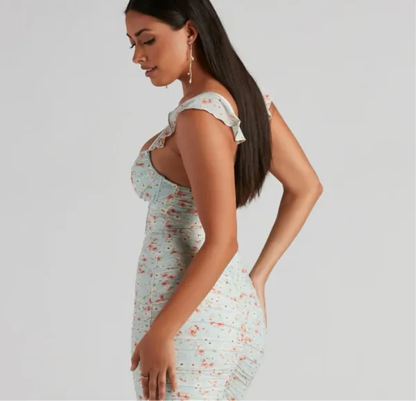 Windsor Mint Bodycon Mini Dress - Image 3