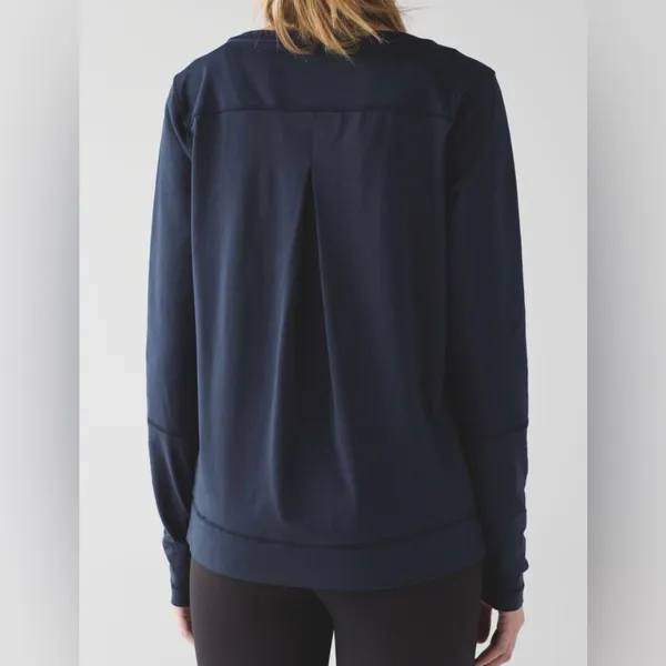 Lululemon Belle Long Sleeve Inkwell Pullover Navy Blue Women Sz XS - Image 2