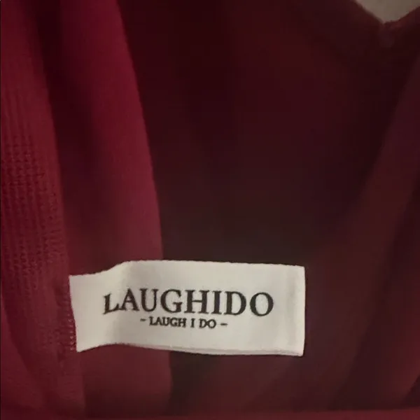 Elegant Burgundy V-Neck Sleeveless Dress - Image 2
