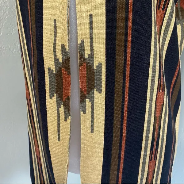 Vintage boho Vest Southwest Aztec Western Fall Vest Reversible Hippie S/M - Image 8