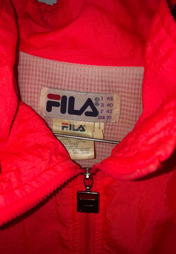 FILA Vintage - Neon Pink Windbreaker Zip Up - Image 6