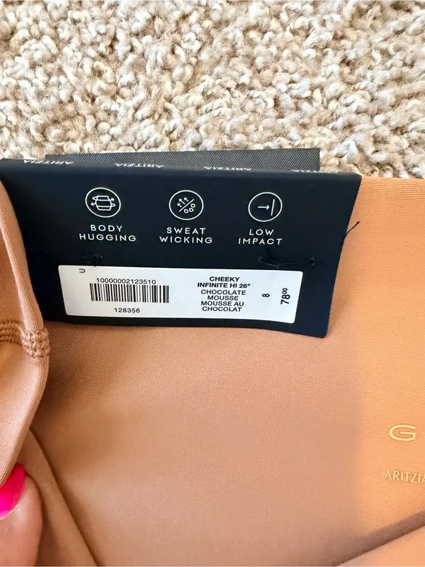 Aritzia Golden Cheeky Infinite Hi-Rise 26" Legging Chocolate Mousse size 8 NWT - Image 10
