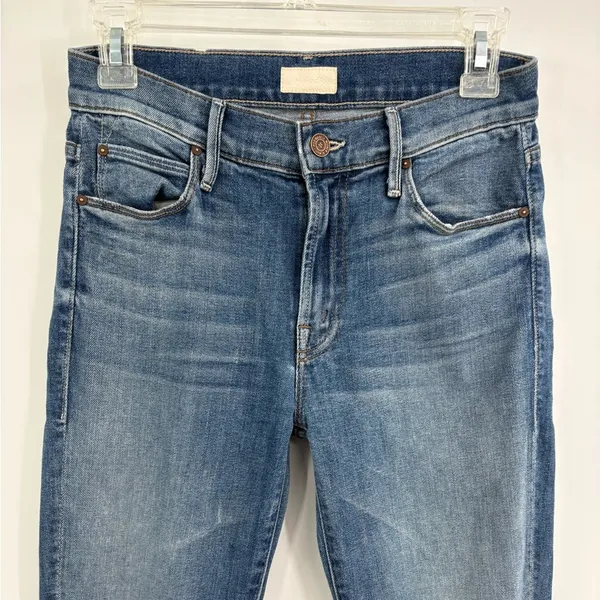 Mother denim the charmer satisfaction blue skinny jeans size 27 - Image 4