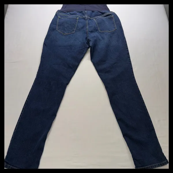 Old Navy Maternity Skinny Jeans‎ Women 10 Blue Smooth Panel Denim - Image 7