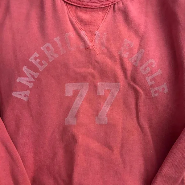 American-eagle Women's Pink and Red Sweatshirt - Image 3