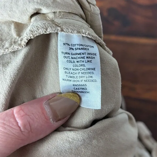 Caslon Women's Beige Chino Shorts Size‎ 4 Casual Flat Front - Image 4