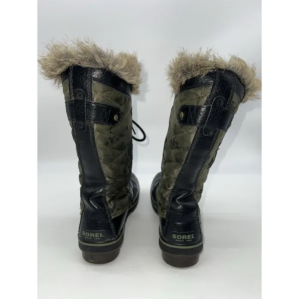 Sorel Tofino II Waterproof Insulated Faux Fur Winter Boots Camo/Black-Size 8.5 - Image 4