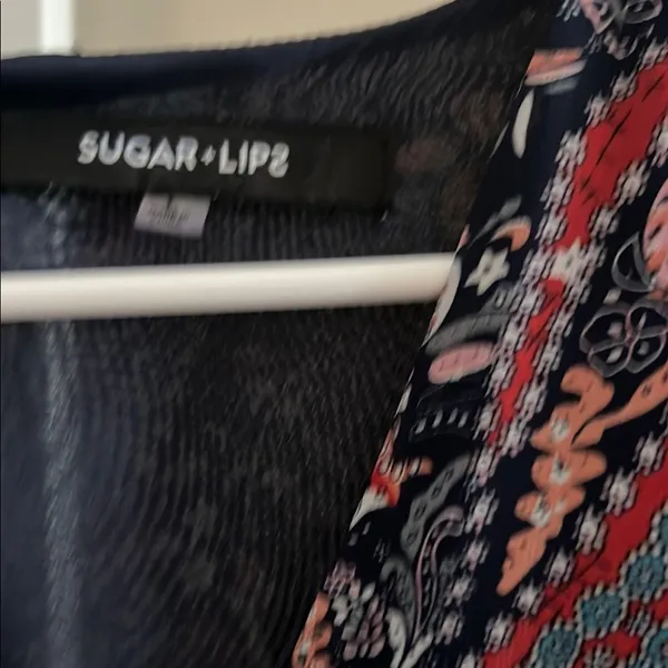 Sugar Lips Elegant Paisley romper with maxi back  - Multicolor - Image 2