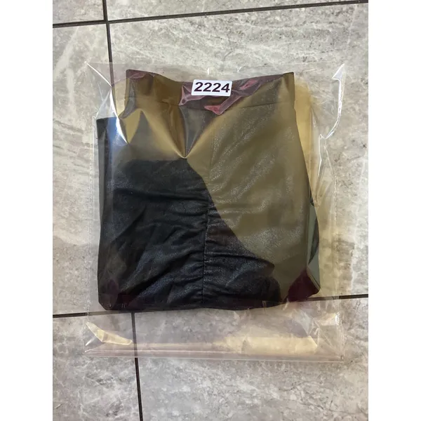 Free People Black Metallic Faux Suede Ruched Mini Skirt XS Ruched Side Edgy - Image 7