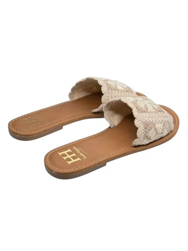 new Haute Hippie ✌︎︎ Rianne Crochet Mandala Flat Sandals Slides ✌︎︎ Cream ✌︎︎ 7M - Image 3