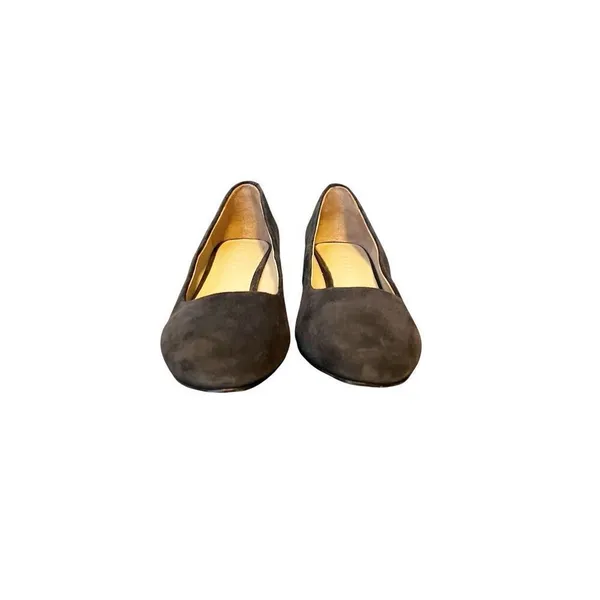 Trenery Navy Blue Suede Kendel Leather Round Toe Midi Heel‎ Size 6.5 - Image 4