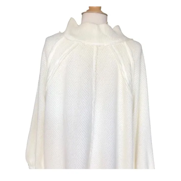 We The Free She’s A Keeper Sweater Ivory Ribbed Funnel Neck Women’s XS NWT - Image 7