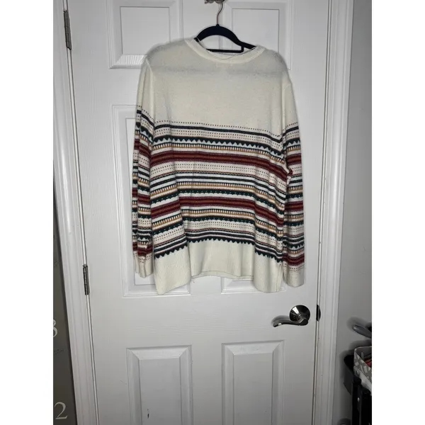 STYLE &‎ CO. Woman's Striped Crewneck Sweater Size 2XL - Image 3