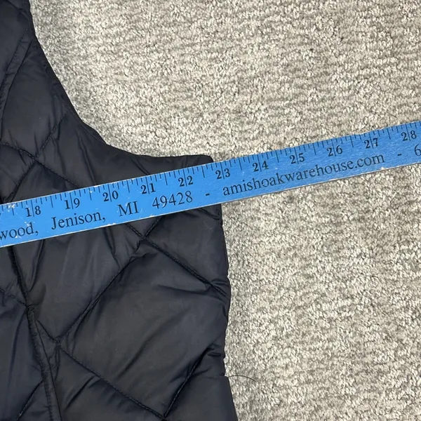 Eddie Bauer Vest Women XL Premium Goose Down Puffer EB700 Black Full Zip Pockets - Image 8