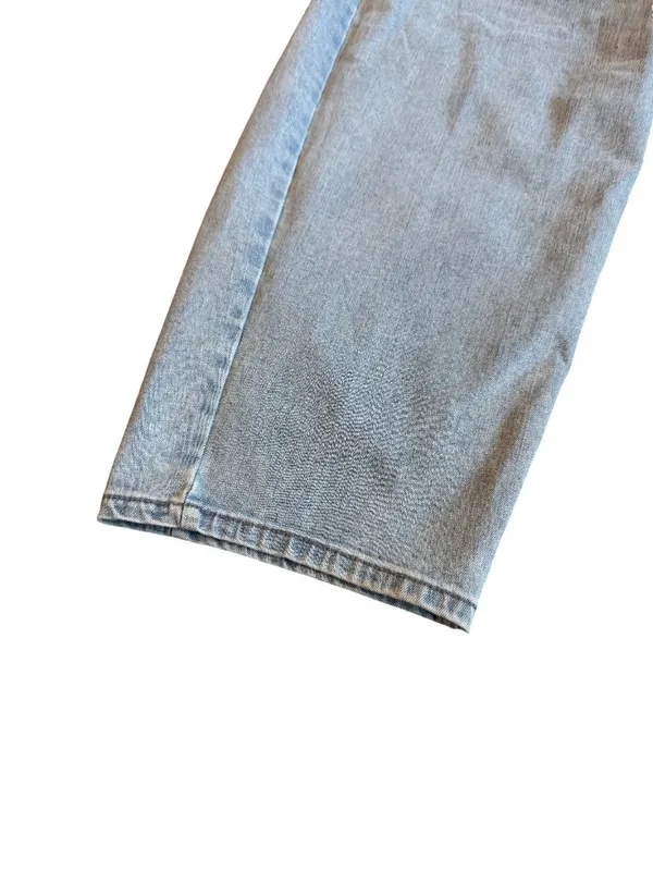 Oat New York Wide Leg Barrel Jeans Light Wash Denim Quiet Luxury Size 10/30 - Image 12