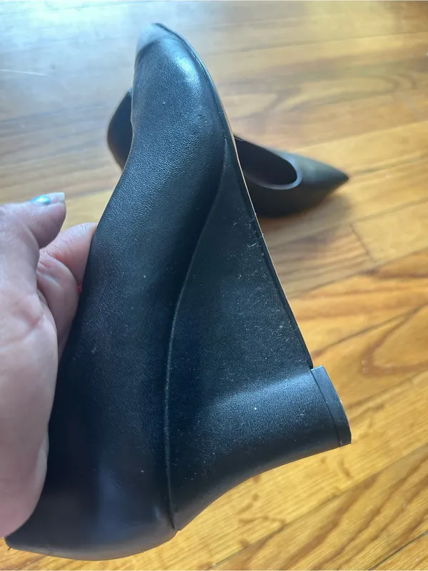 Franco Sarto Frankie Pointed Toe Wedge Pump Leather Dress Shoes Women’s Size 9M - Image 5