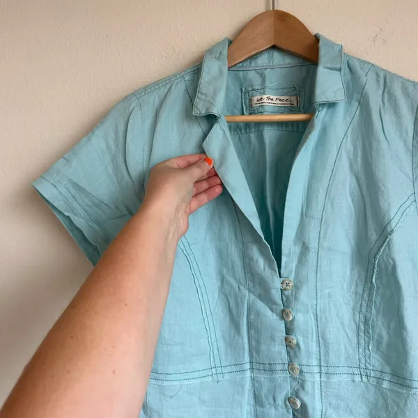 Free People Annabelle Linen Shirt - Image 3