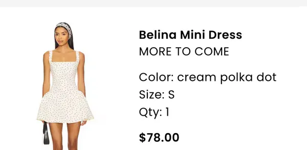 Polka Dot Dress White - Image 4