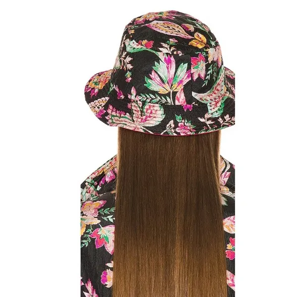 Isabel Marant Haley‎ Bucket Hat Black Floral Reversible - Image 5