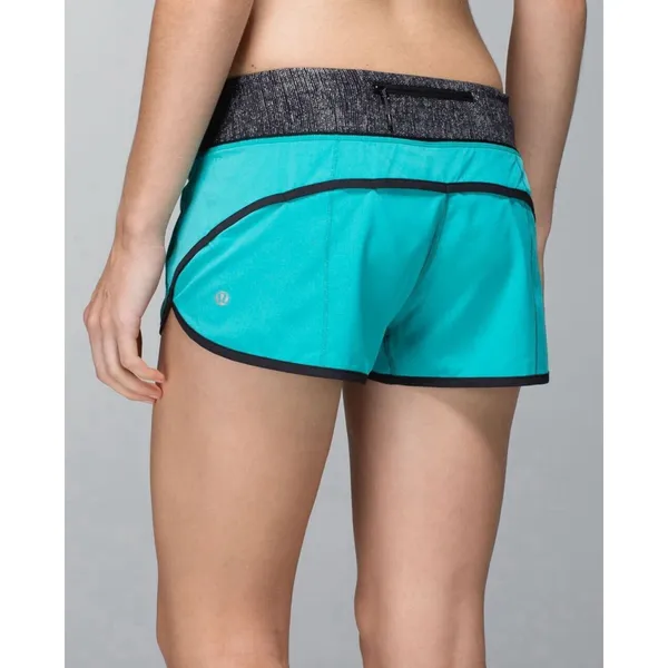 Lululemon Run: Speed Short Blue‎ Tropics / Black Dune Size 6 - Image 2