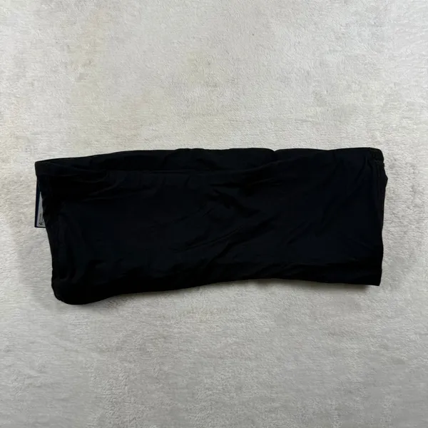 GapBody Super Stretch Bandeau Bralette Black Strapless Wireless Bra Medium NWT - Image 7