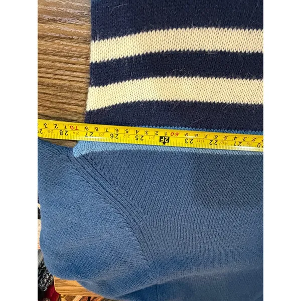 Denim & Co. Blue Striped Open Front Cardigan Sweater‎ Plus 3X - Image 9