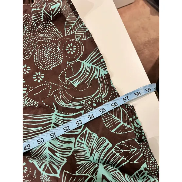Vasna Desire Cotton Y2K Brown Teal Turquoise Maxi Tank Dress Size 1X - Image 10