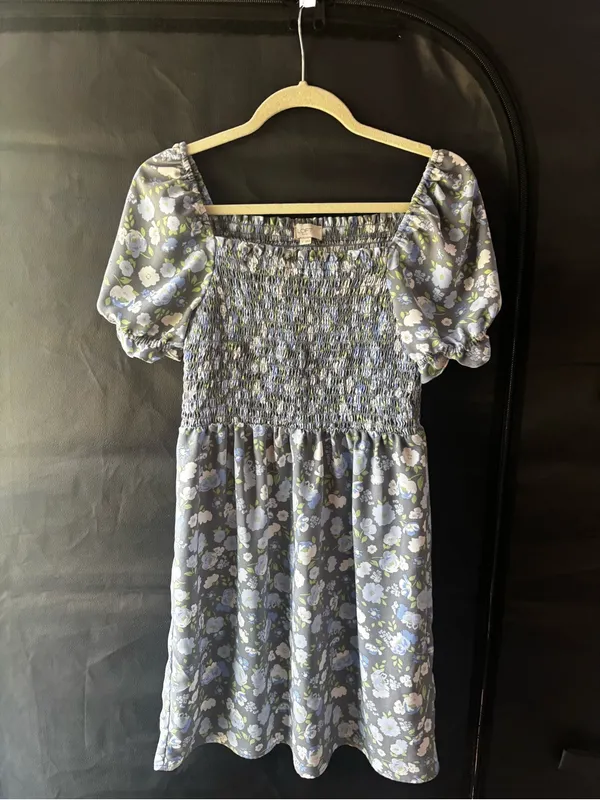 Loft Floral Smocked Mini Dress - Image 8