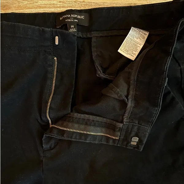 Banana Republic Black Chino Shorts Size 14 Cotton 90s Style XL Transitional - Image 4