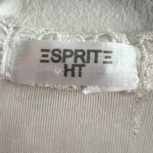 Vintage Esprit White Lace Top Peter Pan Collar‎ Sz Medium Bridal Romantic - Image 3