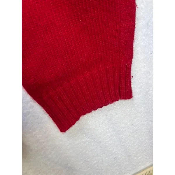 Vintage B Moss Stanley Blacker Angora Sweater Red Turtleneck Japan Womens L Cozy - Image 5