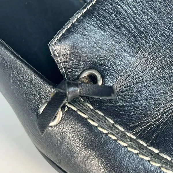 Franco Sarto Black Leather Kitten Heels Mules Shoes Women 7 - Image 12