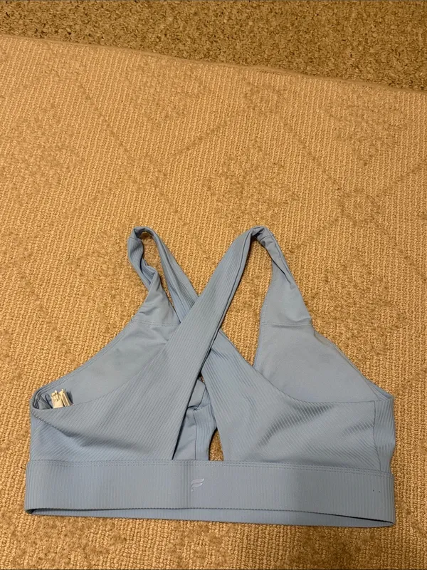 FABLETICS Light Blue Oasis Rib Twist bra XL - Image 7