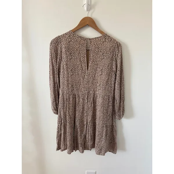 Abercrombie & Fitch Leopard Print‎ Tiered Mini Dress Size Small - Image 3