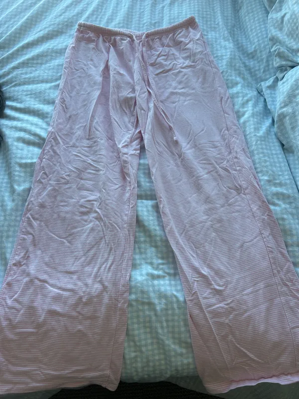 Edikted Pink Striped Pants - Image 2