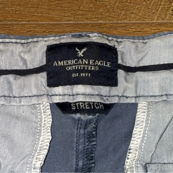 American Eagle Stretch Midi Khaki Shorts - Image 4