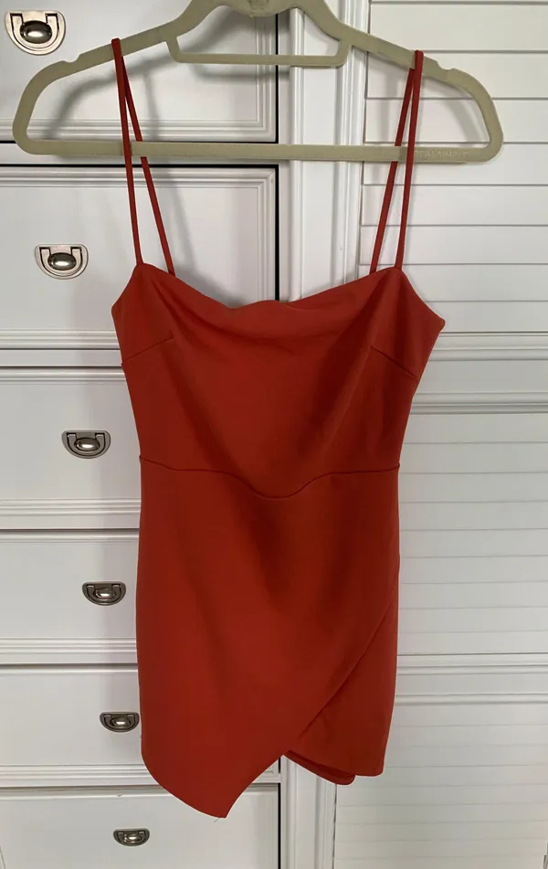 Orange Mini Dress Size M - Image 2