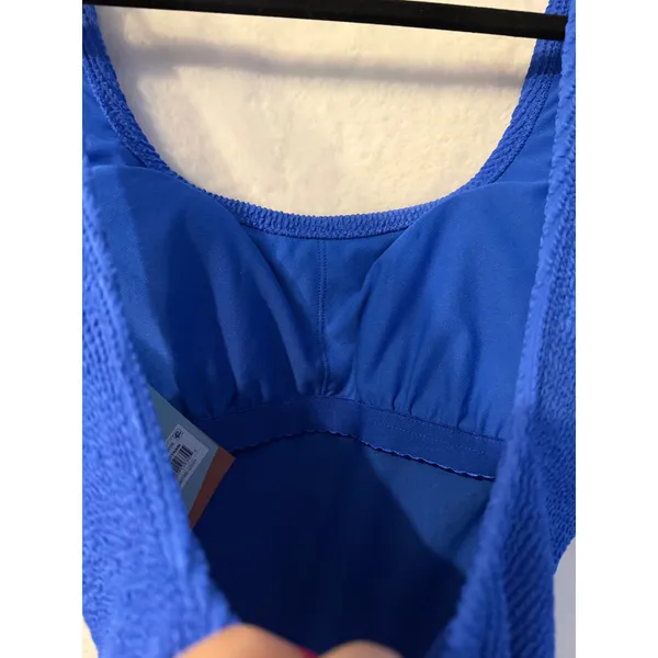 Shade & Shore Blue‎ Textured Crinkle One Piece Swimsuit Small 4-6 NWT - Image 7
