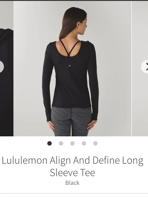 Lululemon align and define long sleeve tee 6‎ Black - Image 5