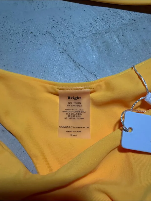 Bright swimwear NWT Women's Yellow Bikini Set Small - Image 7