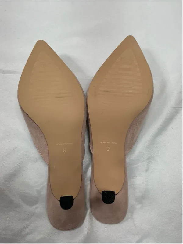 Womans Excellent Volrina Slip On Mules 9 Pink Kitten Heel Buckle Accent - Image 6