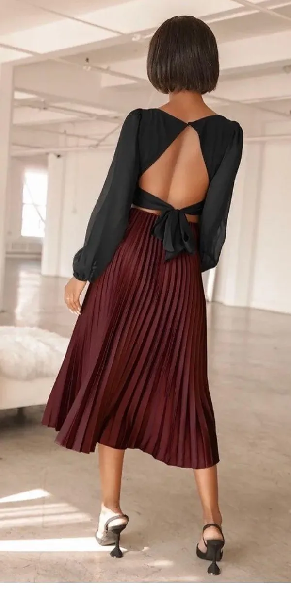 Lulus Crop Top Tie Back - Image 3